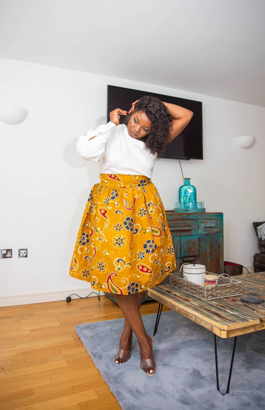 Cairo African Print Skirt